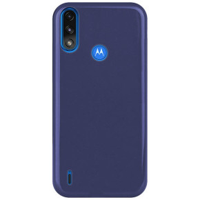 Луксозен силиконов гръб ТПУ ултра тънък МАТ за Motorola Moto E7i /Motorola Moto E7 Power син 